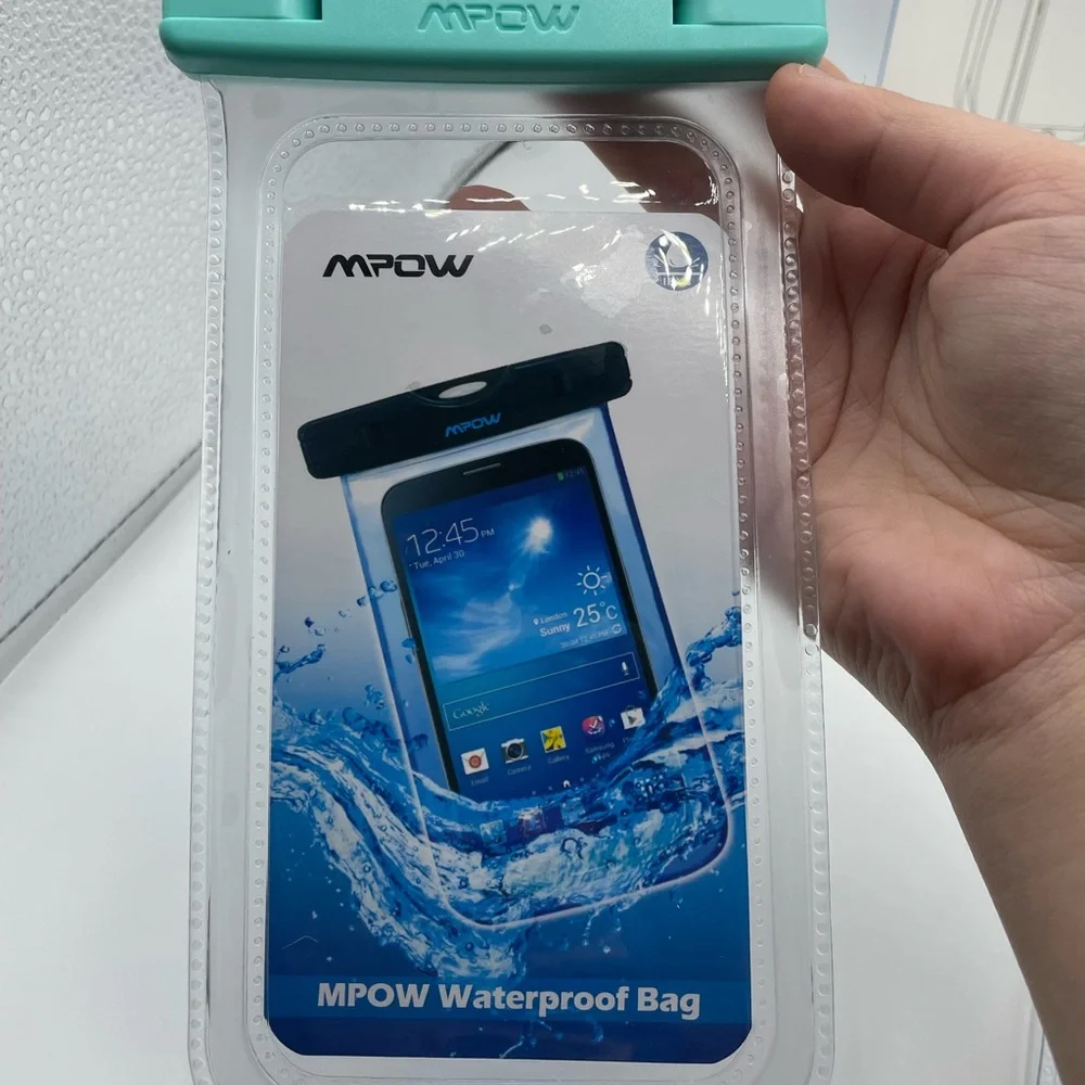MPOW Waterproof cell phone cases one turquoise one pink